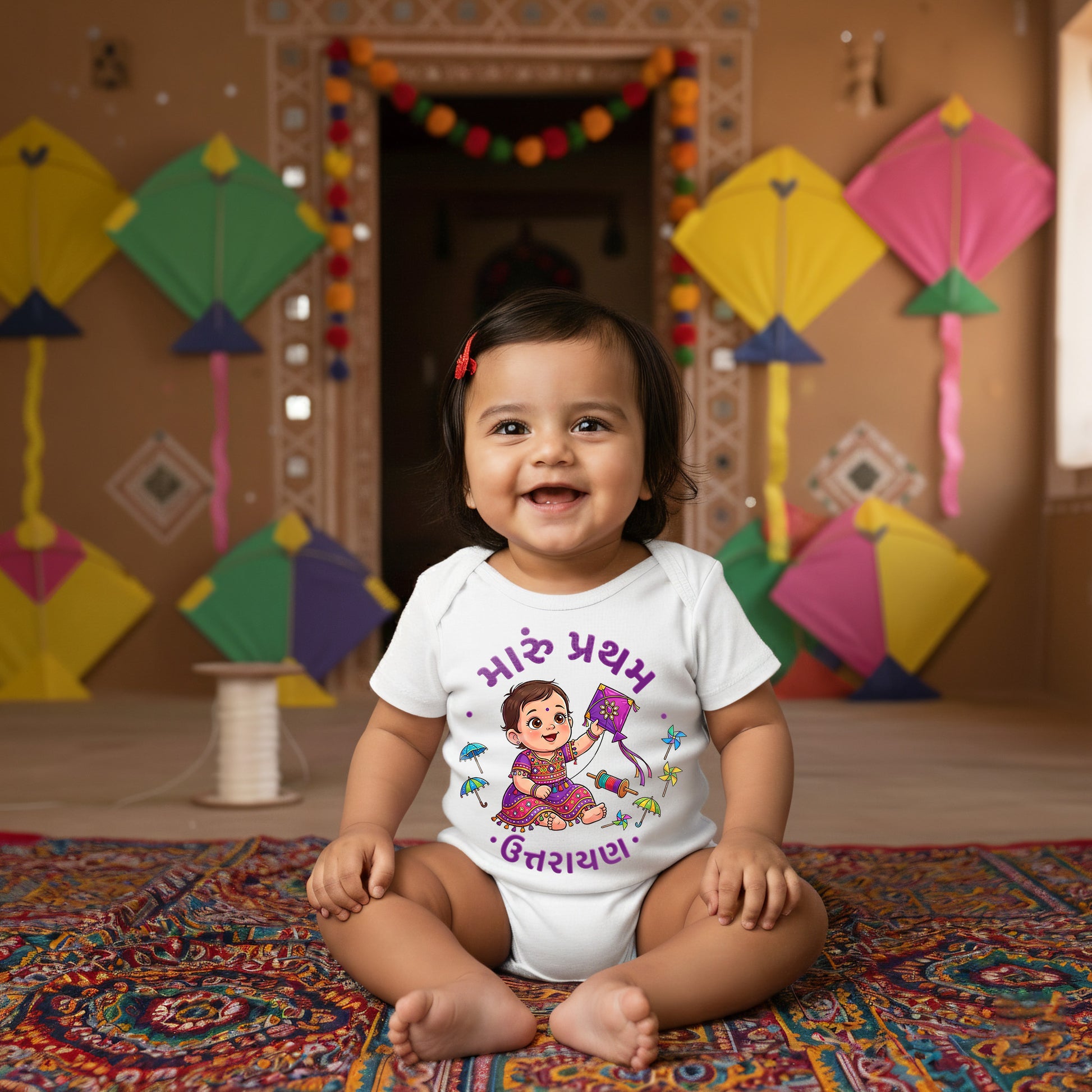 baby first uttarayan full romper 