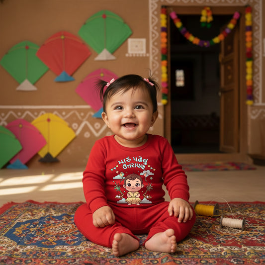 Maro Pehalo Uttaryana _Red Full Romper