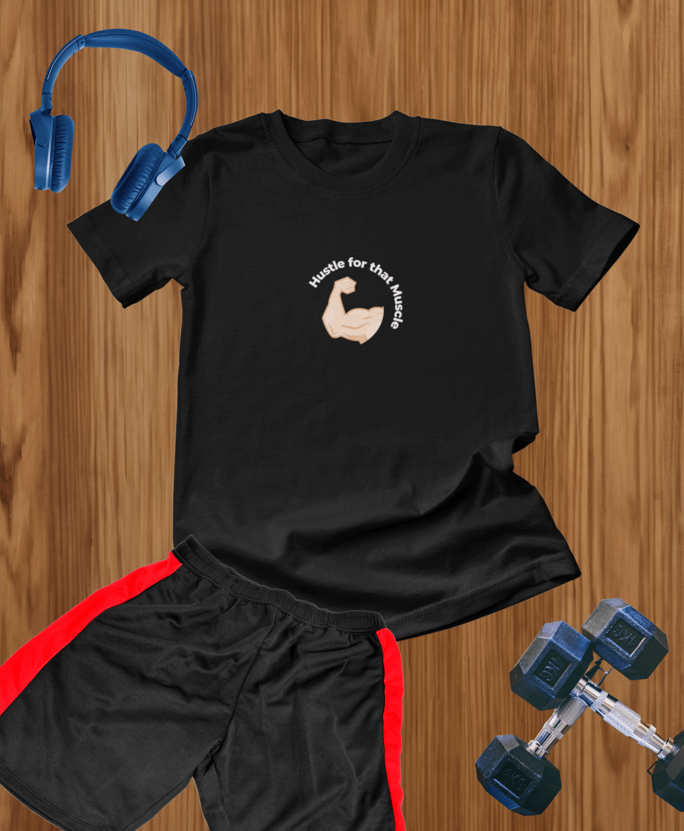 Gym Themed  Half Hustle T-shirt