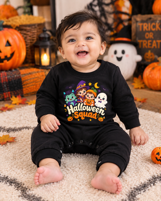 My First Halloween – Halloween Squad  Pink Full Romper 🎃🖤👻