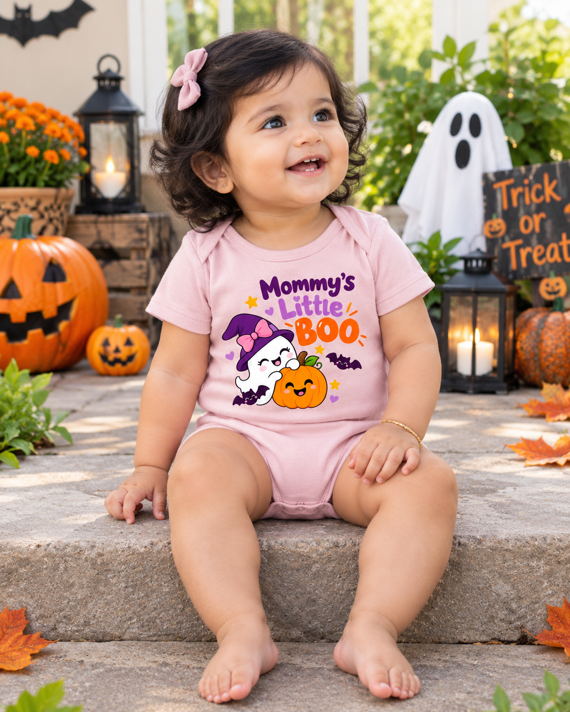 Mommy’s Little Boo – Pink Halloween Baby Romper 👻🩷