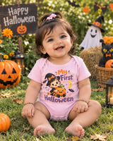 My First Halloween – Little Witch Baby Romper 🧙‍♀️🎃💗