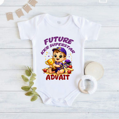 New Born & Baby Clothing | Future KKR Superstar With Customized Baby Name | Soft Cotton