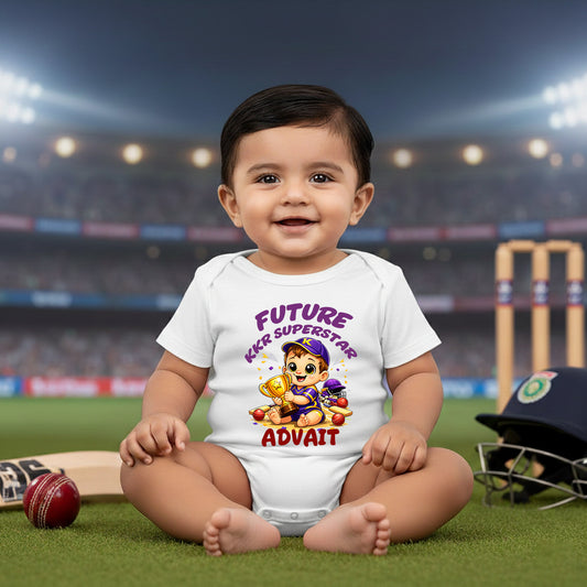 New Born & Baby Clothing | Future KKR Superstar With Customized Baby Name | Soft Cotton