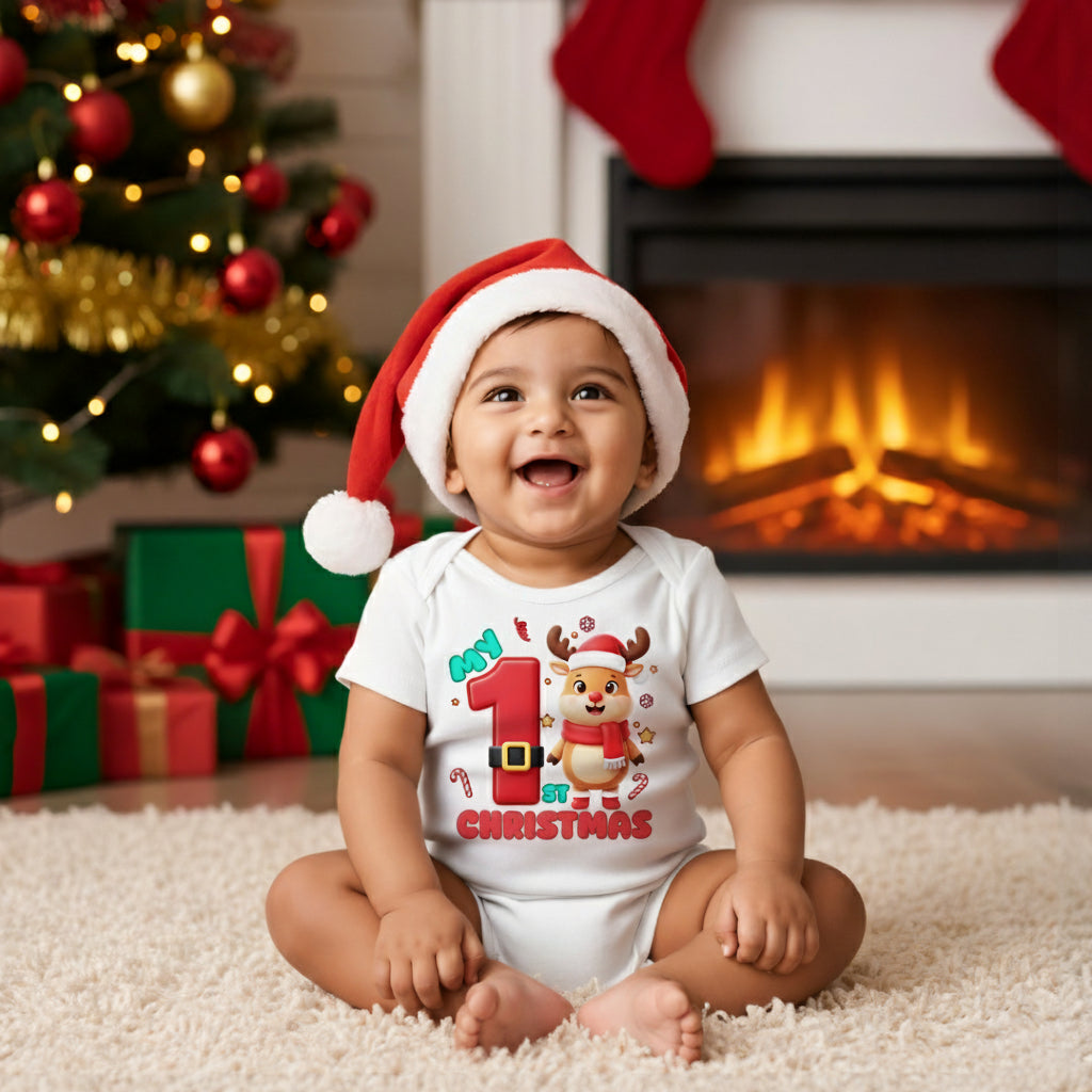 My First Christmas _ White Onesies