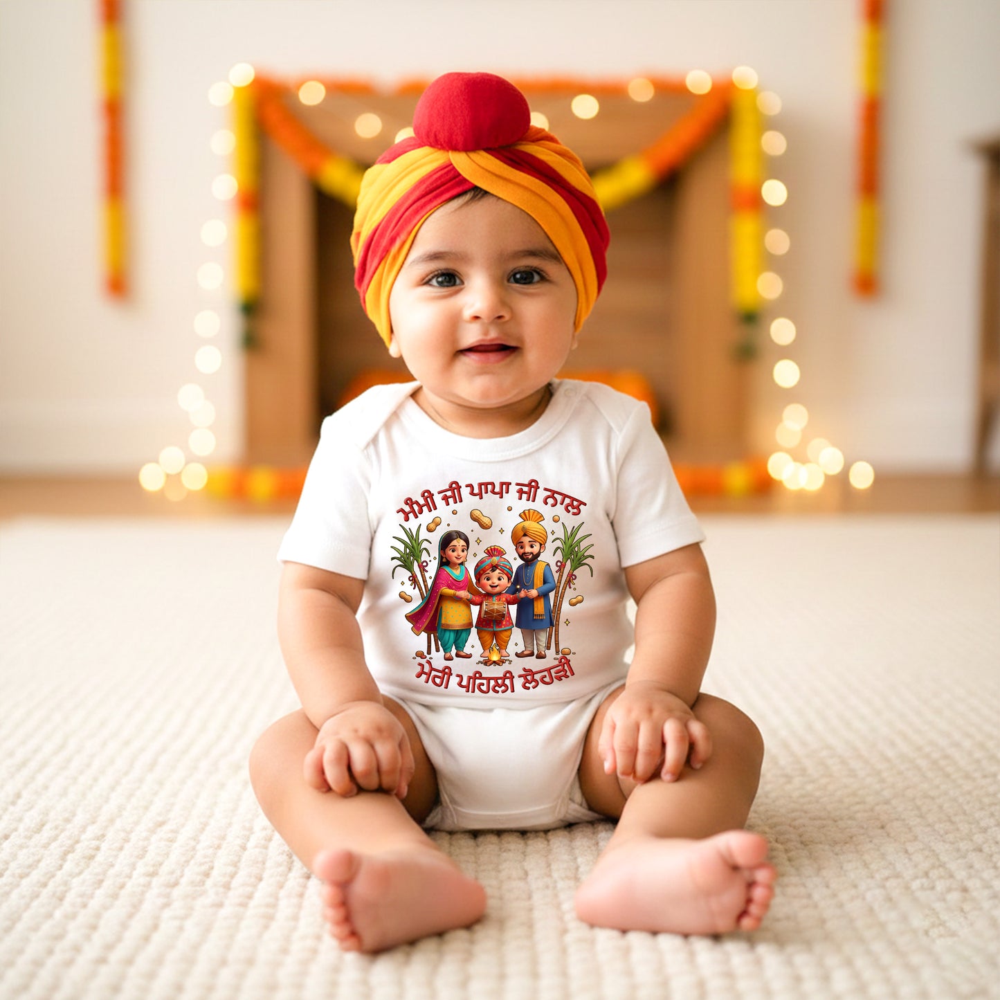 My first Lohri with Mom and Dad In Panjab_White Onises