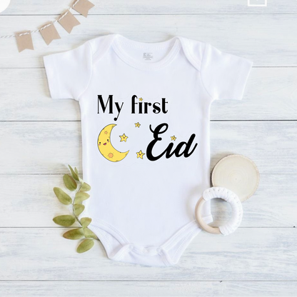 Newborn & Baby Clothing | Baby First EID Baby Onesies | Soft Cotton