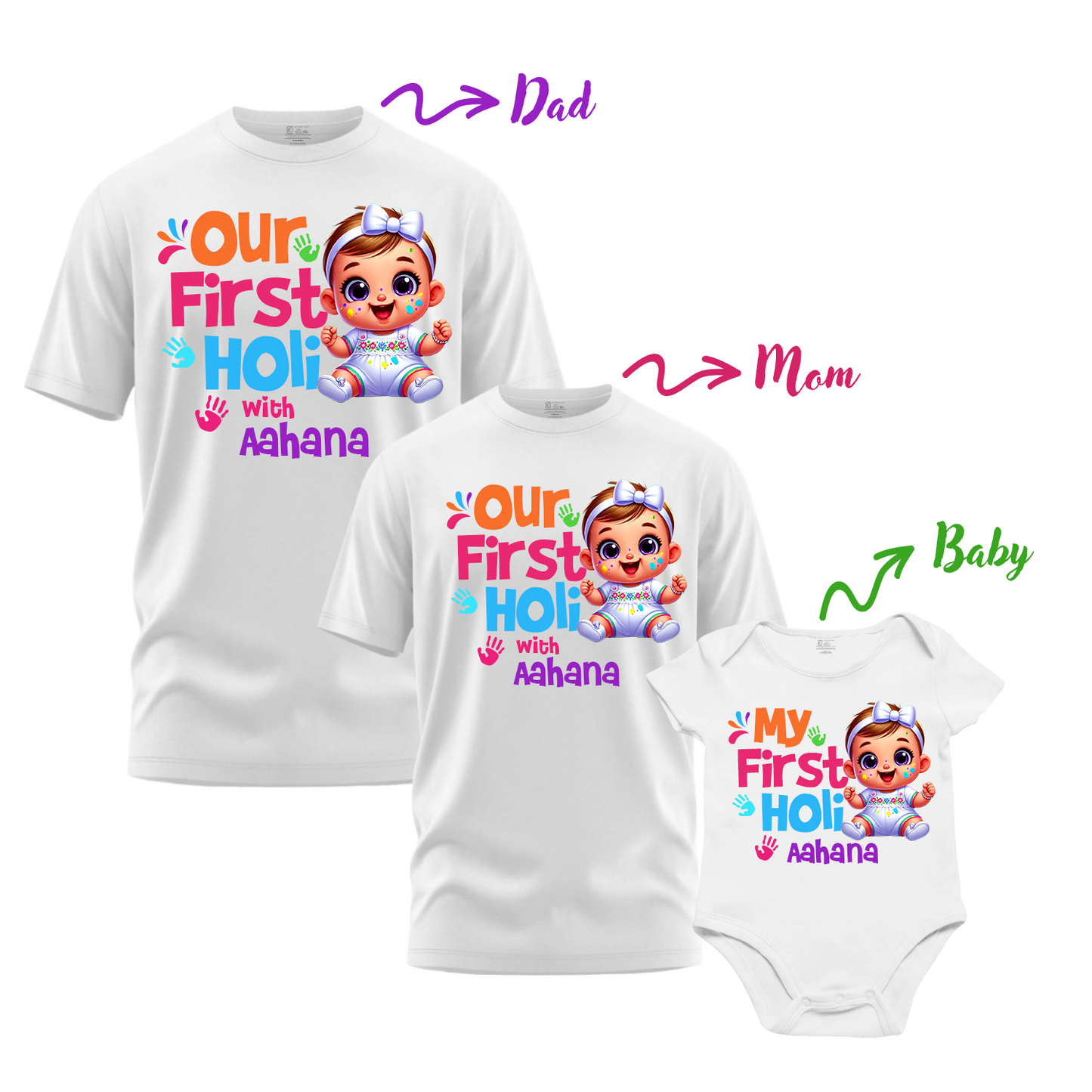 Customized Holi Family t-shirt