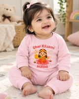 Ghar Ki Lakshmi With Customized Name 2 _  Full Pink  Romper