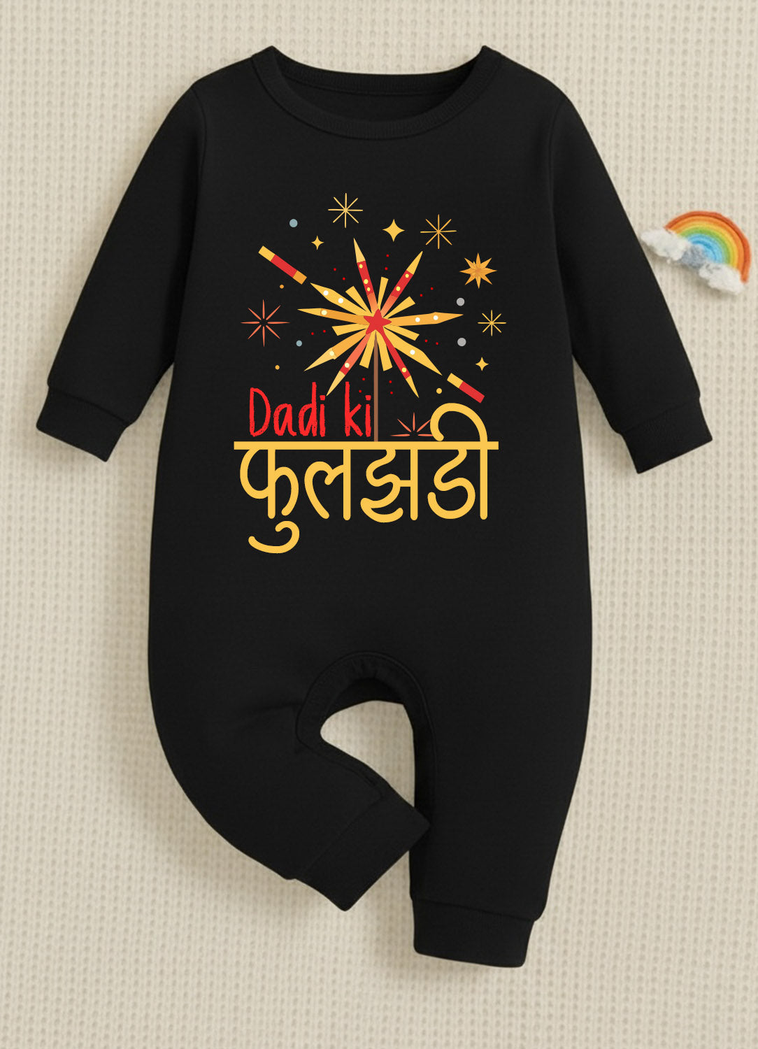 Dadi Ki Phulajhadee  _ Full Black Romper