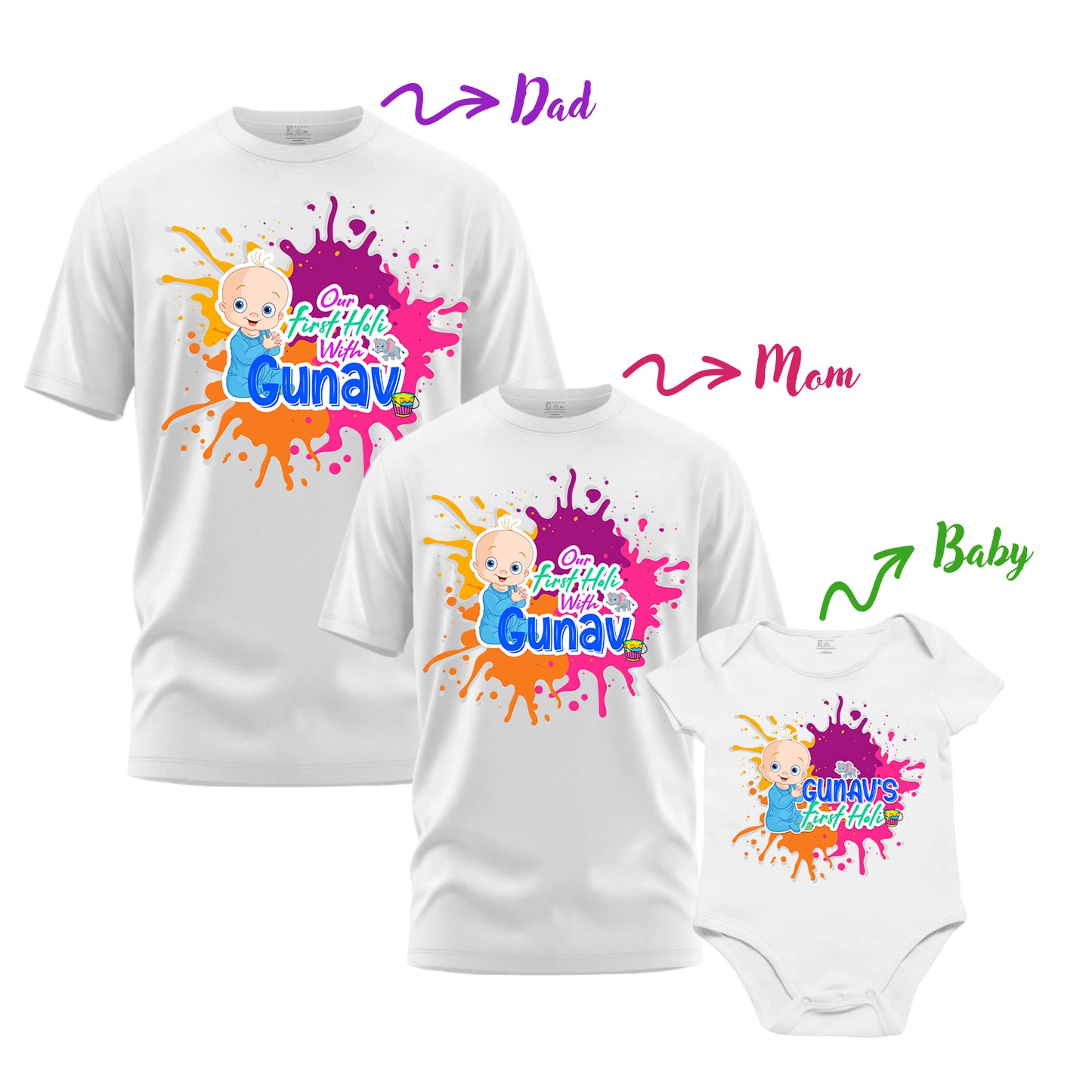 FAMILY HOLI T-SHIRT SET