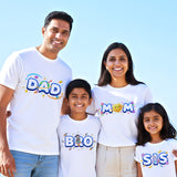 Family Crew  _  Total Family Twinning White T-shirt