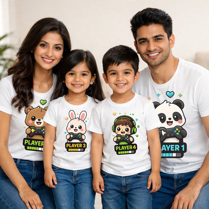 Family Gaming Crew  _  Total Family Twinning Black T-shirt