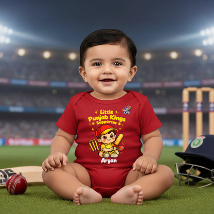 New Born & Baby Clothing | Little Punjab Kings Supporter With Customized Baby Name | Soft Cotton
