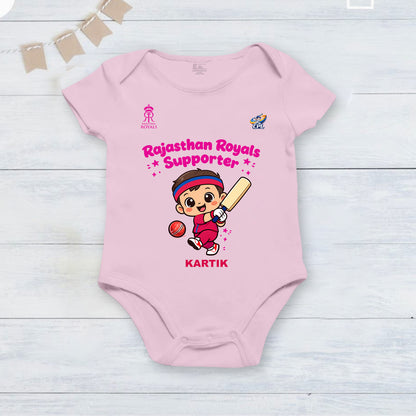 New Born & Baby Clothing |Rajasthan Royals Supporter With Customized Baby Name | Soft Cotton