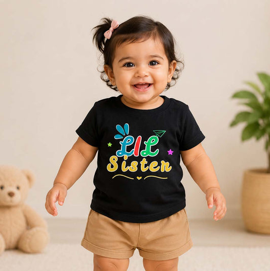 Rakhsha Bandhan as Little Sister_ Black tee