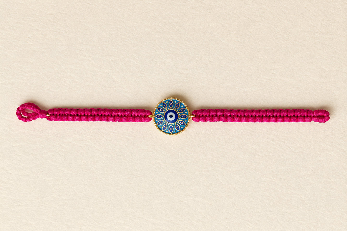 Peacock stone evil eye Bracelet Rakhi