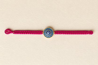 Peacock stone evil eye Bracelet Rakhi