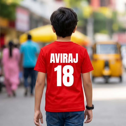 Rock Start Ganesha Kids T-Shirt | Ganpati Design Red T-Shirt