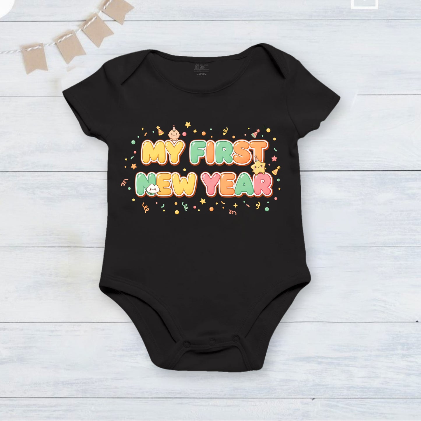New Born & Baby Clothing | Baby My First New Year Black Dress | Soft Cotton