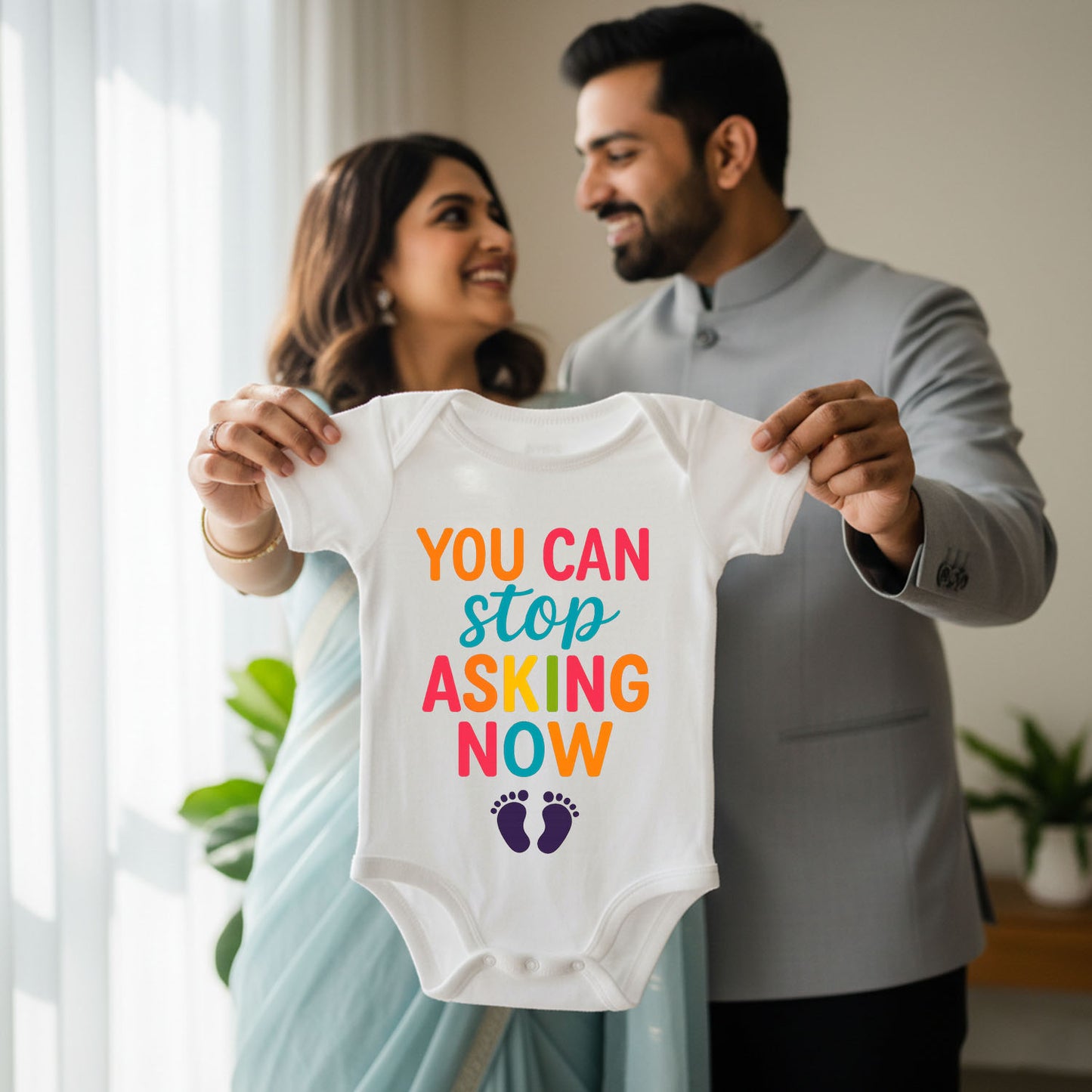 You Can Stop Now infant onesie_ White