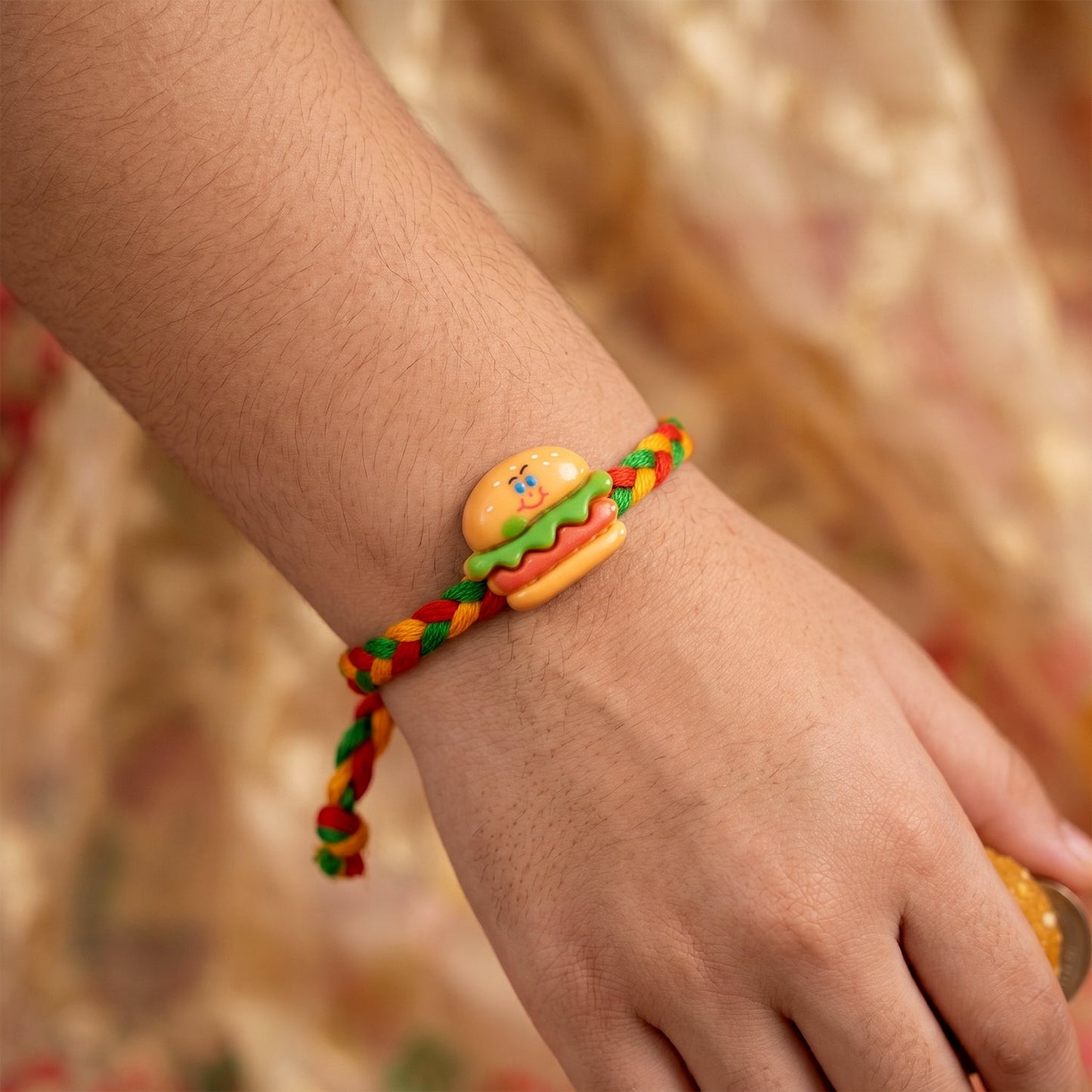 Cute Burger Kids Rakhi