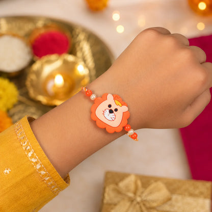 Cute Lion Face Kids Rakhi